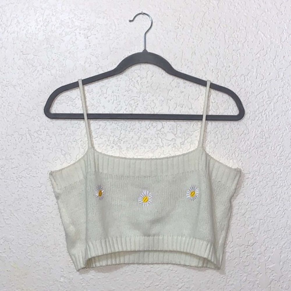Knit daisy bralette top
